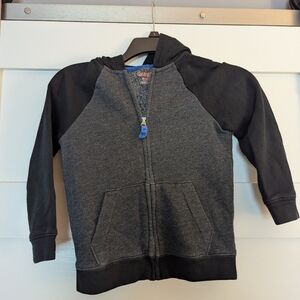 Cat and Jack black and gray color black zip up hoodie size 4/5 extra small